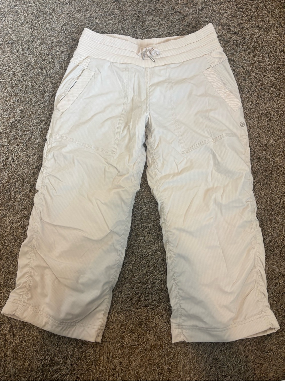 lululemon athletica Light beige Ribbed Waistband Leggings